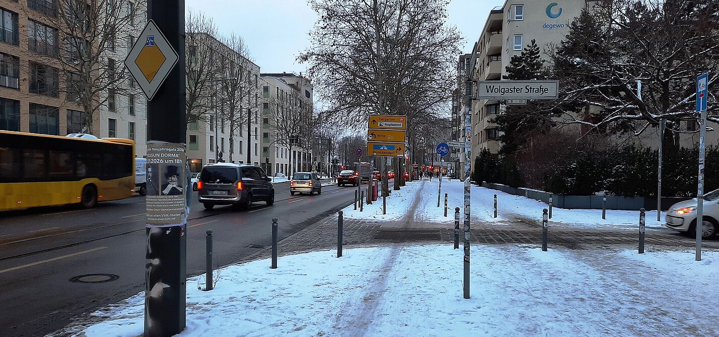 Der Weg fürs Rad wurde nicht geräumt Der Weg fürs Rad wurde nicht geräumt