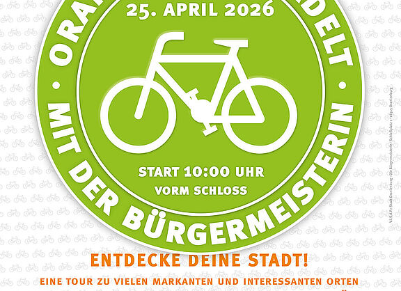 Plakat wo zur Radtour mit der Bürgermeisterin eingeladen wird