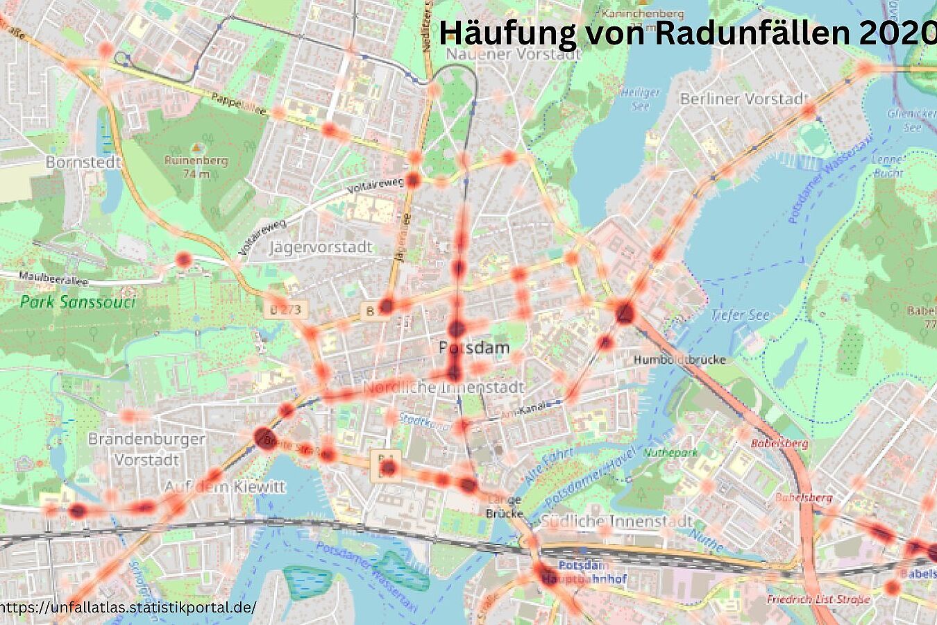 Heatmap Unfallhäfigkeiten